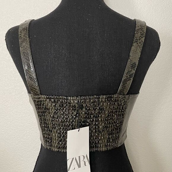 NWT Zara Animal Print Cut Out Top - Picture 6 of 8